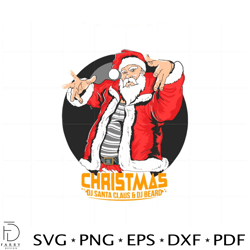dj santa claus svg cutting file for personal commercial uses