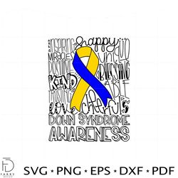 down syndrome ribbon down right perfect quote svg