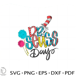dr seuss day read across america svg graphic designs files