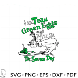 dr seuss day team green eggs and ham svg cutting files