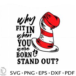 dr seuss hat quote svg for cricut sublimation file