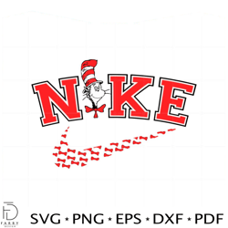 dr seuss nike cat in the hat svg files for cricut sublimation files