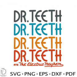 dr teeth and the electric mayhem vintage svg cutting files