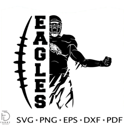 eagles football player svg digital download