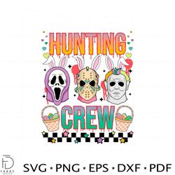 easter hunting crew retro easter killer svg graphic designs files