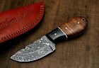 custom handmade damascus steel hunting skinner knife wood handle gift for him groomsmen gift wedding anniversary