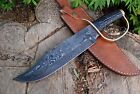 custom handmade damascus steel hunting bowie knife resin wood handle gift for him groomsmen gift wedding anniversary