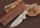 custom handmade damascus steel hunting pocket knife ash wood handle gift for him groomsmen gift wedding anniversary