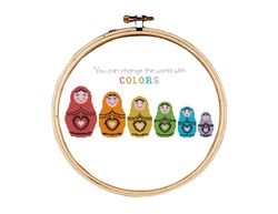 matryoshka cross stitch pattern, matryoshka doll cross stitch pattern, dolls cross stitch pattern