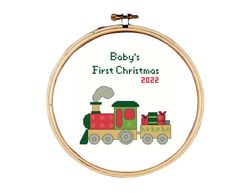 christmas ornament cross stitch pattern, christmas cross stitch pattern, baby's first christmas cross stitch pattern