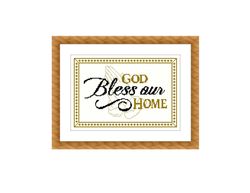 god bless our home cross stitch pattern