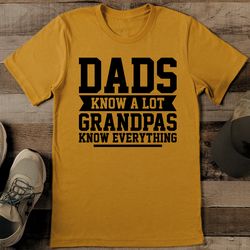 dads know a lot grandpas know everything tee 