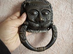 soviet vintage knob lion head furniture door handle ring metal rare ussr