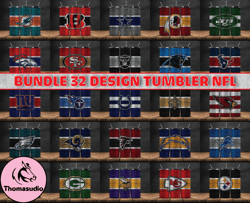 bundle 32 design nfl teams, nfl logo, tumbler design, design bundle football, nfl tumbler design 01