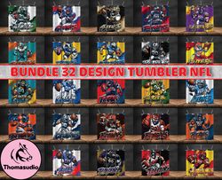 bundle 32 design nfl teams, nfl logo, tumbler design, design bundle football, nfl tumbler design 10