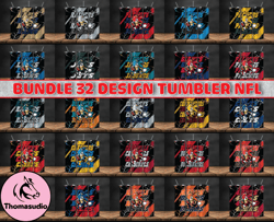 bundle 32 design nfl teams, bundle  sonic design, nfl logo, nfl tumbler bundle png , all teams nfl,  design 12