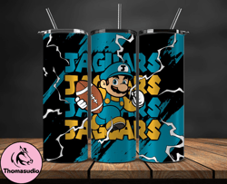 jacksonville jaguars tumbler wrap, mario tumbler wrap, nfl logo png, tumbler designs, nfl football png, tumbler 18