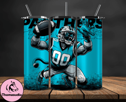 carolina panthers nfl tumbler wraps, tumbler wrap png, football png, logo nfl team, tumbler design 05