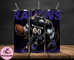 baltimore ravens nfl tumbler wraps, tumbler wrap png, football png, logo nfl team, tumbler design 03