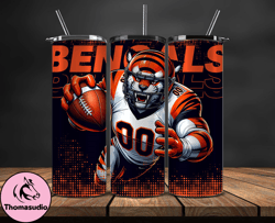 cincinnati bengals nfl tumbler wraps, tumbler wrap png, football png, logo nfl team, tumbler design 07