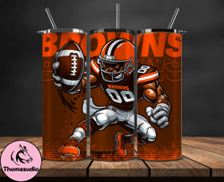 cleveland browns nfl tumbler wraps, tumbler wrap png, football png, logo nfl team, tumbler design 08