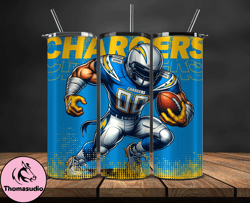 los angeles chargers nfl tumbler wraps, tumbler wrap png, football png, logo nfl team, tumbler design 18