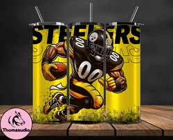 pittsburgh steelers  nfl tumbler wraps, tumbler wrap png, football png, logo nfl team, tumbler design 27