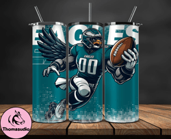 philadelphia eagles nfl tumbler wraps, tumbler wrap png, football png, logo nfl team, tumbler design 26