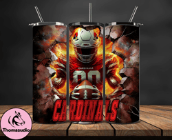 arizona cardinals tumbler wrap, crack hole design, logo nfl football, sports tumbler png, tumbler design 08