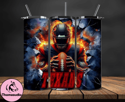 houston texans tumbler wrap, crack hole design, logo nfl football, sports tumbler png, tumbler design 30