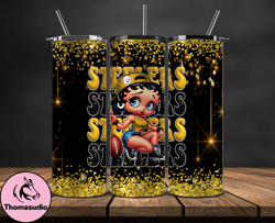 pittsburgh steelers tumbler wraps, nfl teams, betty boop tumbler, betty boop wrap, logo nfl png, tumbler design 28