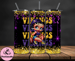 minnesota vikings tumbler wraps, nfl teams, betty boop tumbler, betty boop wrap, logo nfl png, tumbler design 31