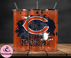 chicago bears logo nfl, football teams png, nfl tumbler wraps png design 14