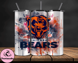 chicago bears logo nfl, football teams png, nfl tumbler wraps png design 23