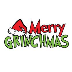 merry grinchmas svg, christmas with hat digital download, grinch cute easy cut files