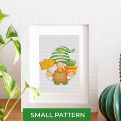 cross stitch pattern - cactus lover, plant cross stitch