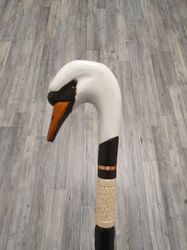 white swan walking stick, swan gifts