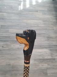 rottweiler walking stick, rottweiler gifts