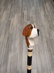 beagle walking stick, beagle gifts