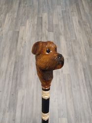 border terrier walking stick, border terrier gifts