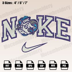 nike north carolina tar heels mascot embroidery designs, nfl embroidery design file instant download