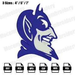 duke blue devils mascot embroidery designs, nfl embroidery design file instant download