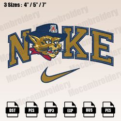 nike arizona wildcats mascot embroidery designs, nfl embroidery design file instant download