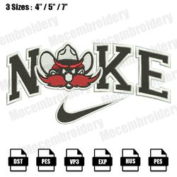 nike texas tech red raiders mascot embroidery designs, nfl embroidery design file instant download