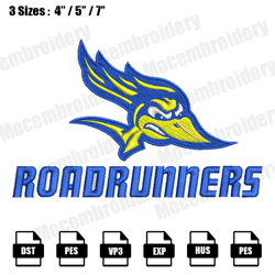 csu bakersfield roadrunners logos embroidery design, ncaa logo embroidery files,logo sport embroidery,digital file