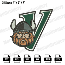 cleveland state vikings logos embroidery design,ncaa logo embroidery files,logo sport embroidery,digital file