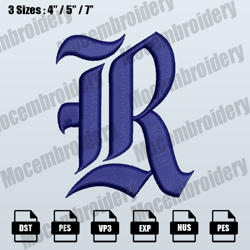 rice owls logo embroidery designs, ncaa logo embroidery files, logo sport embroidery, digital file