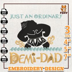 just an ordinary dad embroidery design, father day quote embroidery design, cool movie dad design, instant download