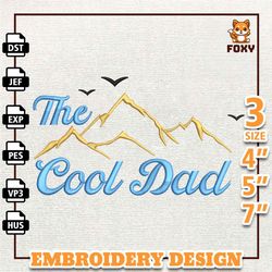 the cool dad embroidery design, happy father day embroidery design, best dad ever embroidery design, instant download