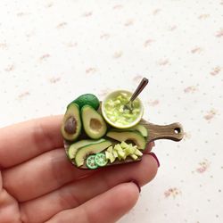 magnet miniature avocado board dollhouse furniture